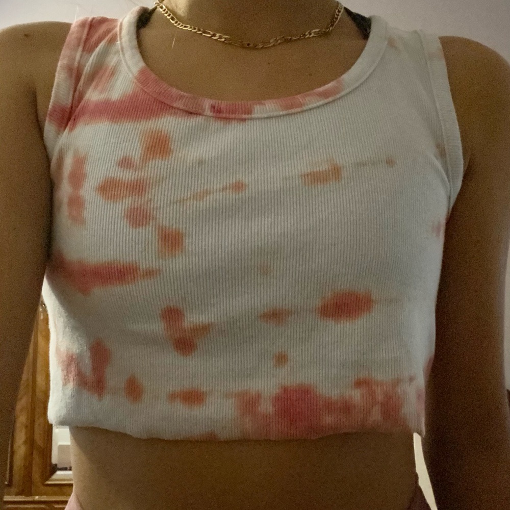 tie dye cropped tank
